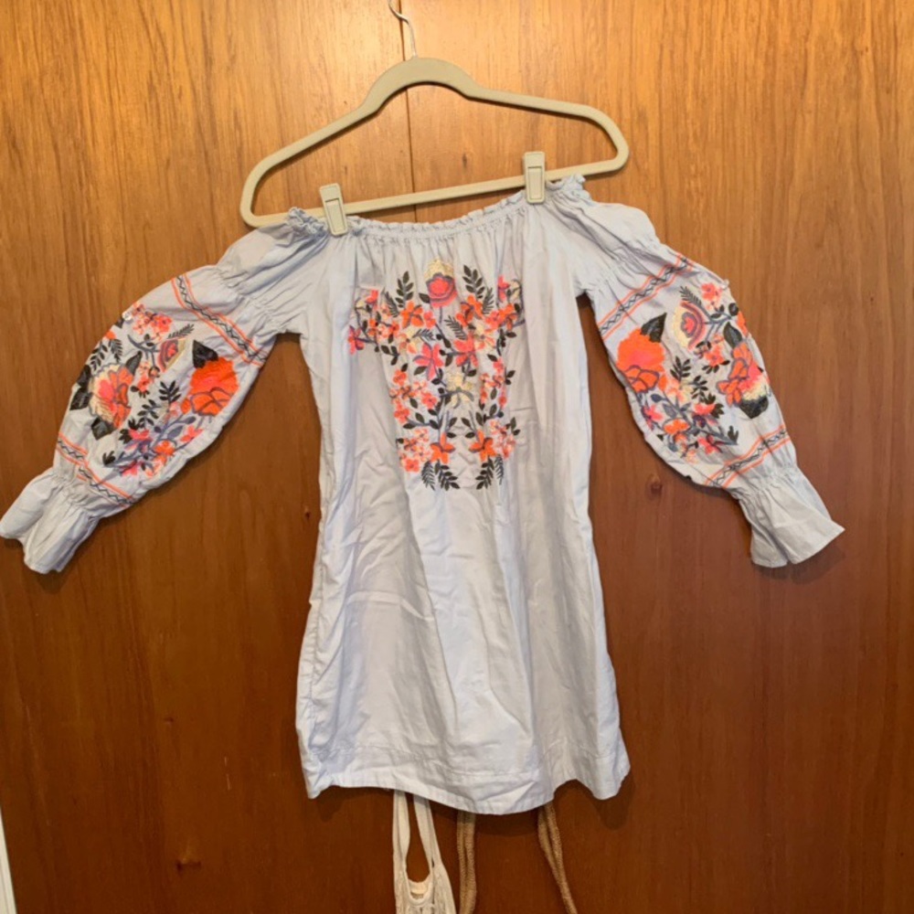 Embroidered free people dress